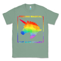 Sage feeling magical but also stabby unicorn rainbow t shirt Classic Tee - linhVisuals