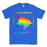 True Royal feeling magical but also stabby unicorn rainbow t shirt Classic Tee - linhVisuals