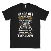 Black mens hands off of my rod bass fishing fisherman t shirt Classic Tee - linhVisuals