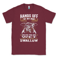 Burgundy mens hands off of my rod bass fishing fisherman t shirt Classic Tee - linhVisuals