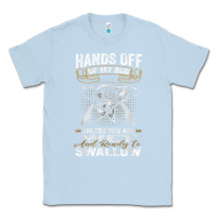 Dusty Blue mens hands off of my rod bass fishing fisherman t shirt Classic Tee - linhVisuals