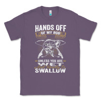 Lavender mens hands off of my rod bass fishing fisherman t shirt Classic Tee - linhVisuals