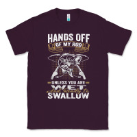 Plum mens hands off of my rod bass fishing fisherman t shirt Classic Tee - linhVisuals