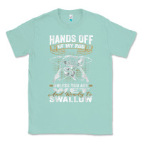 Seafoam mens hands off of my rod bass fishing fisherman t shirt Classic Tee - linhVisuals