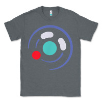 Charcoal Heather minimalist game cube controller throwback retro gamer t shirt Classic Tee - linhVisuals