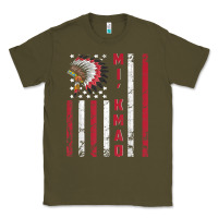 Army Green mi’kmaq tribe native american flag mi’kmaq heritage related t shir Classic Tee - linhVisuals