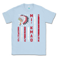 Dusty Blue mi’kmaq tribe native american flag mi’kmaq heritage related t shir Classic Tee - linhVisuals