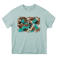 Arona Cowhide Turquoise Glitter Heavy Core Tee - FaDigitalArtStudio