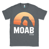 Charcoal Heather moab utah arches national park vintage retro outdoor hiking pullover h Classic Tee - linhVisuals