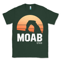 Sports Green moab utah arches national park vintage retro outdoor hiking pullover h Classic Tee - linhVisuals