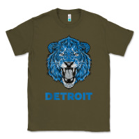 Army Green funny vintage lion face head detroit gifts tank top Classic Tee - linhVisuals