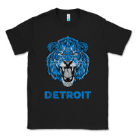Black funny vintage lion face head detroit gifts tank top Classic Tee - linhVisuals