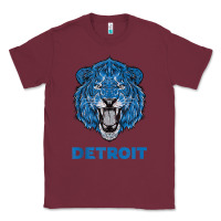 Burgundy funny vintage lion face head detroit gifts tank top Classic Tee - linhVisuals