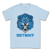 Dusty Blue funny vintage lion face head detroit gifts tank top Classic Tee - linhVisuals