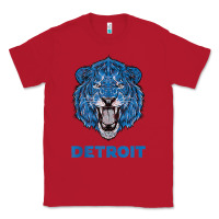 Red funny vintage lion face head detroit gifts tank top Classic Tee - linhVisuals
