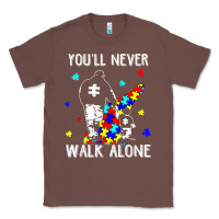 Chestnut autism dad you will never walk alone support autism son t shirt Classic Tee - linhVisuals