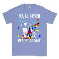 Colony Blue autism dad you will never walk alone support autism son t shirt Classic Tee - linhVisuals
