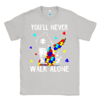 Moon Dust autism dad you will never walk alone support autism son t shirt Classic Tee - linhVisuals