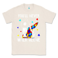 Natural autism dad you will never walk alone support autism son t shirt Classic Tee - linhVisuals