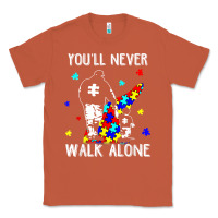 Copper autism dad you will never walk alone support autism son t shirt Classic Tee - linhVisuals