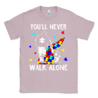 Lilac autism dad you will never walk alone support autism son t shirt Classic Tee - linhVisuals