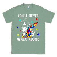 Sage autism dad you will never walk alone support autism son t shirt Classic Tee - linhVisuals