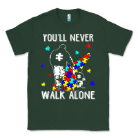 Sports Green autism dad you will never walk alone support autism son t shirt Classic Tee - linhVisuals