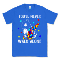 True Royal autism dad you will never walk alone support autism son t shirt Classic Tee - linhVisuals