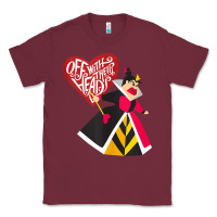 Burgundy alice in wonderland queen of hearts off with their heads tank top Classic Tee - linhVisuals