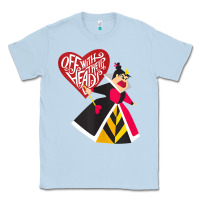 Dusty Blue alice in wonderland queen of hearts off with their heads tank top Classic Tee - linhVisuals