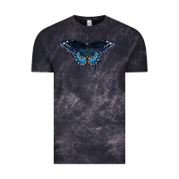 Cloud Black Black Swallowtail Butterfly Vintage Tee - LillyAllenDesigns