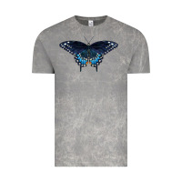 Cloud Rock Black Swallowtail Butterfly Vintage Tee - LillyAllenDesigns