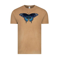 Vintage Camel Black Swallowtail Butterfly Vintage Tee - LillyAllenDesigns