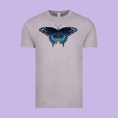 Black Swallowtail Butterfly Vintage Tee Designed By Lillyallendesigns