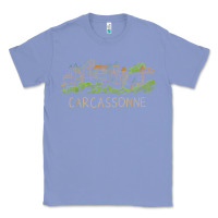 Colony Blue carcassonne france unique hand drawn art gift men women t shirt Classic Tee - linhVisuals