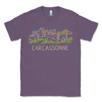 Lavender carcassonne france unique hand drawn art gift men women t shirt Classic Tee - linhVisuals