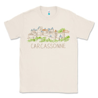 Natural carcassonne france unique hand drawn art gift men women t shirt Classic Tee - linhVisuals