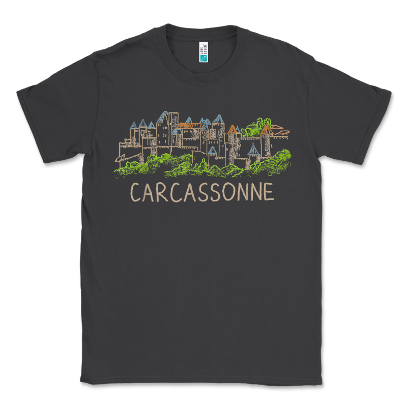 Carcassonne France Unique Hand Drawn Art Gift Men Women T Shirt Classic Tee by linhVisuals | Teevron