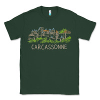 Sports Green carcassonne france unique hand drawn art gift men women t shirt Classic Tee - linhVisuals