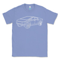 Colony Blue cybertrucks line art pocket futuristic ev truck cyber design t shirt Classic Tee - linhVisuals