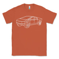 Copper cybertrucks line art pocket futuristic ev truck cyber design t shirt Classic Tee - linhVisuals