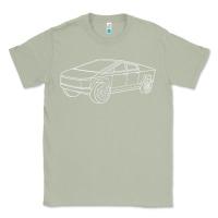 Matcha cybertrucks line art pocket futuristic ev truck cyber design t shirt Classic Tee - linhVisuals