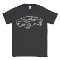 Smoke cybertrucks line art pocket futuristic ev truck cyber design t shirt Classic Tee - linhVisuals