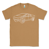 Toasted Coconut cybertrucks line art pocket futuristic ev truck cyber design t shirt Classic Tee - linhVisuals