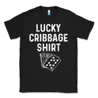 Black funny cribbage shirt lucky card game player lover gift t shirt Classic Tee - linhVisuals