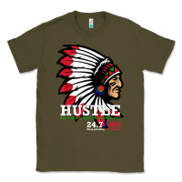 Army Green hustle 247 gang clothing native american men gift t shirt t shirt Classic Tee - linhVisuals
