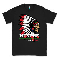 Black hustle 247 gang clothing native american men gift t shirt t shirt Classic Tee - linhVisuals
