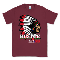 Burgundy hustle 247 gang clothing native american men gift t shirt t shirt Classic Tee - linhVisuals