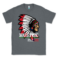 Charcoal Heather hustle 247 gang clothing native american men gift t shirt t shirt Classic Tee - linhVisuals