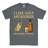 Charcoal Heather i like golf and bourbon and maybe 3 people t shirt Classic Tee - linhVisuals